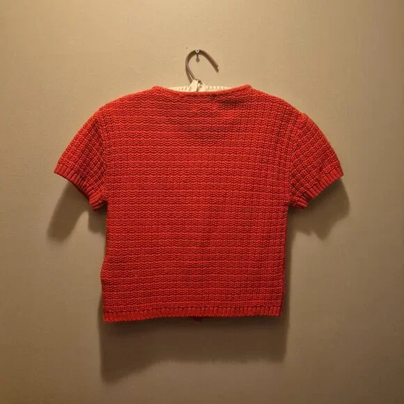 Red cropped sweater - Picture 2 of 3